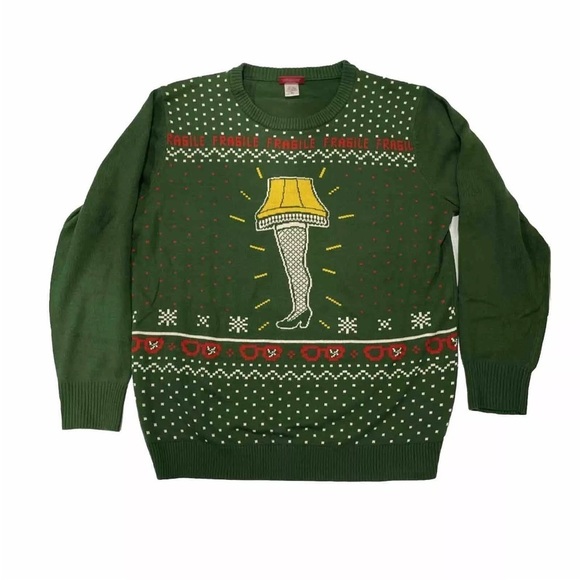 a christmas story Other - A Christmas Story Leg Lamp Ugly Christmas Sweater Green Holiday Men’s Size XL